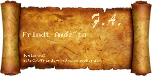 Frindt Amáta névjegykártya